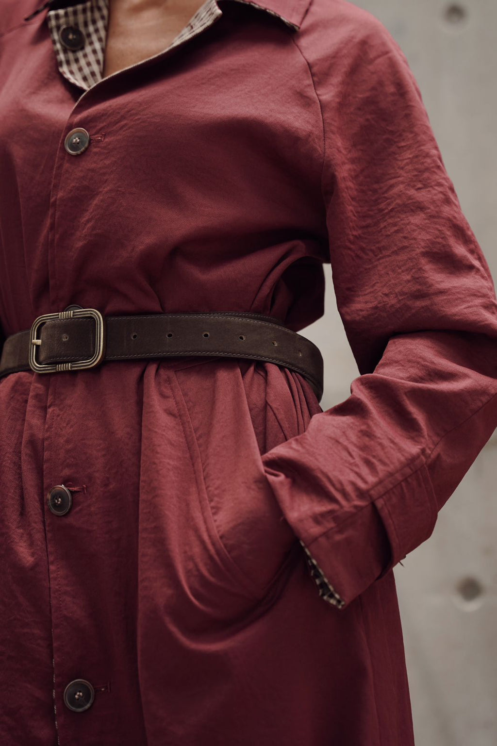 Trench Coat Alfaiataria de Viscose Dupla Face