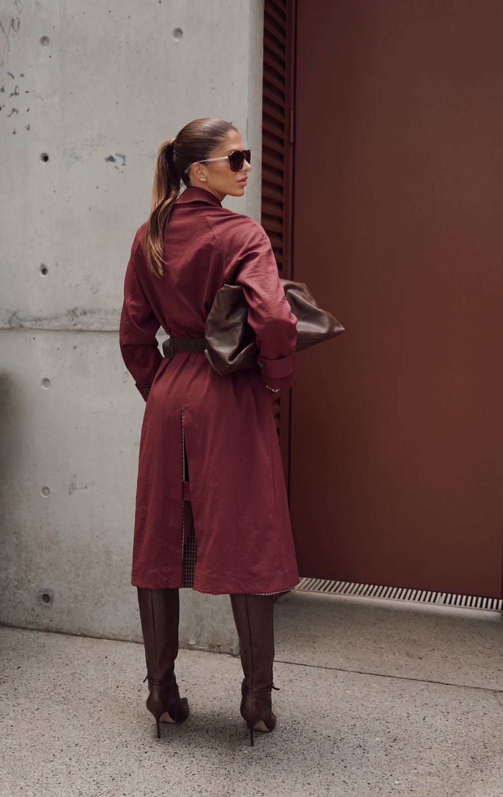 Trench Coat Alfaiataria de Viscose Dupla Face