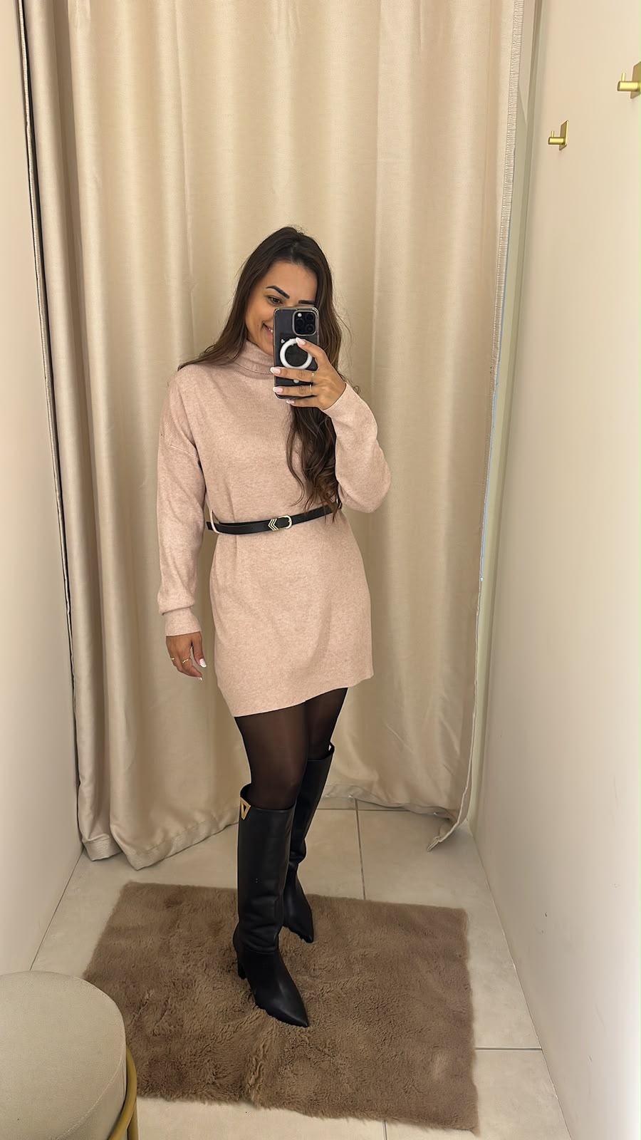 Vestido Modal Gola Alta