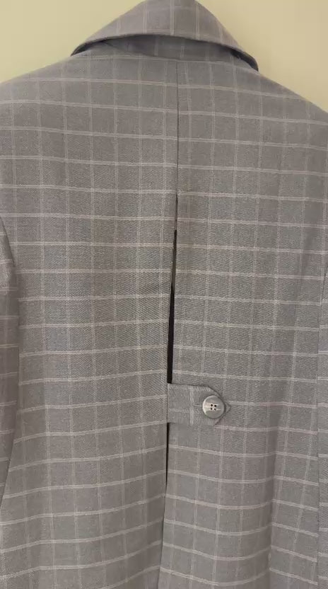 Blazer risca de giz Amelia